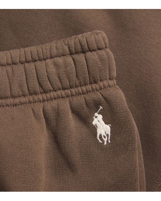 Polo Ralph Lauren Brown Cotton-Blend Cuffed Sweatpants