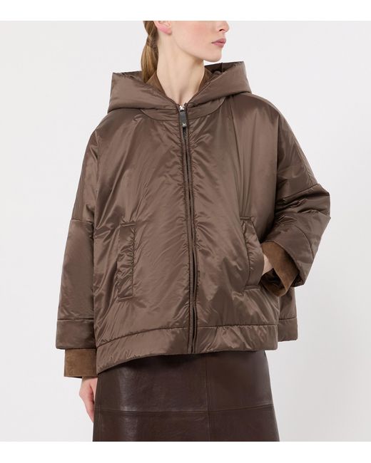 Max Mara Brown The Cube Hooded Jacket