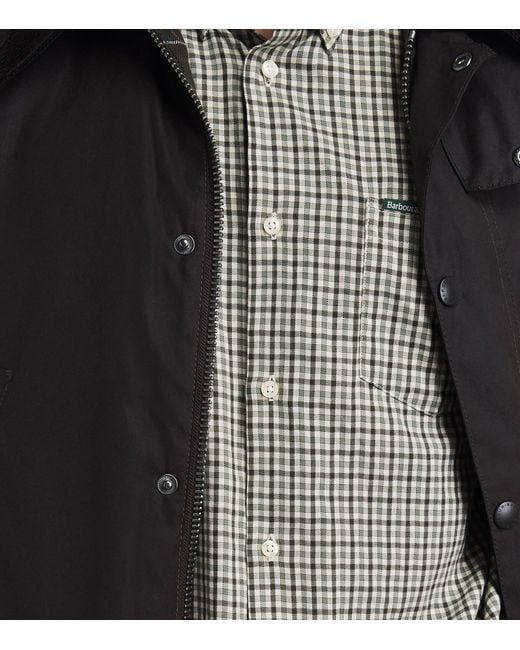 Barbour Gray Gingham Padshaw Shirt for men