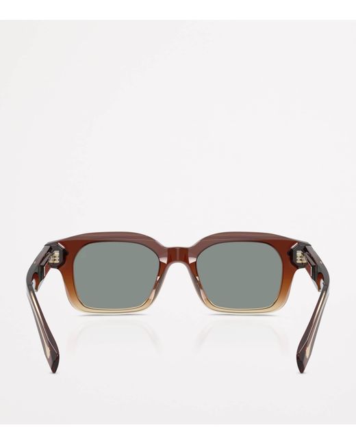Brunello Cucinelli Gray Acetate Square Jared Sunglasses for men