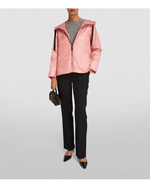 Max Mara Pink Hooded Padded Jacket