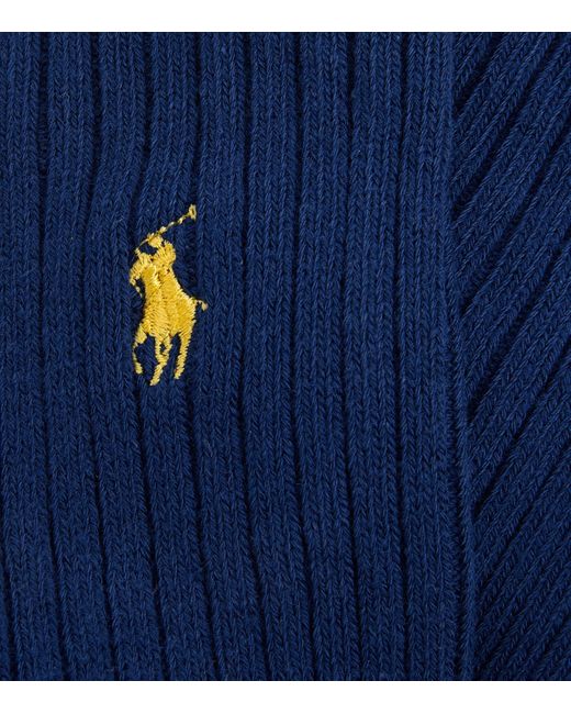 Polo Ralph Lauren Blue Cotton-Blend Classic Crew Socks for men