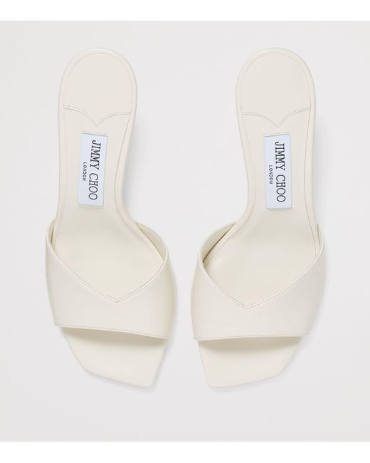Jimmy Choo Natural Skye 70 Leather Mules
