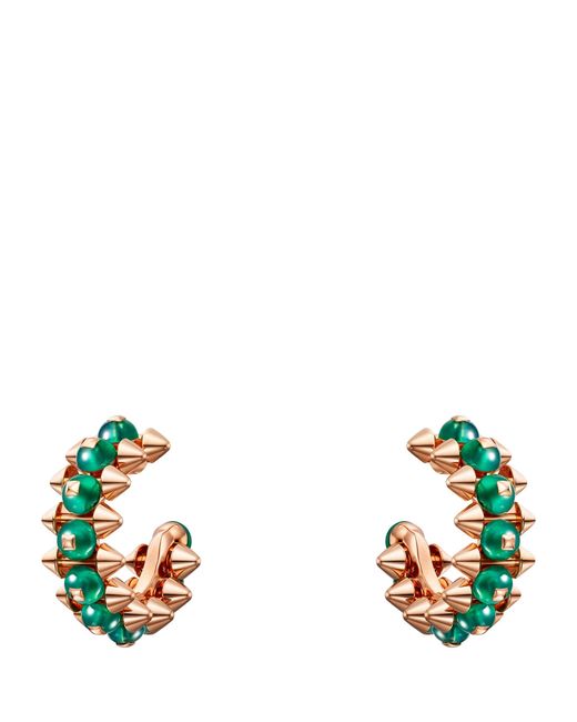 Cartier White And Agate Clash De Hoop Earrings