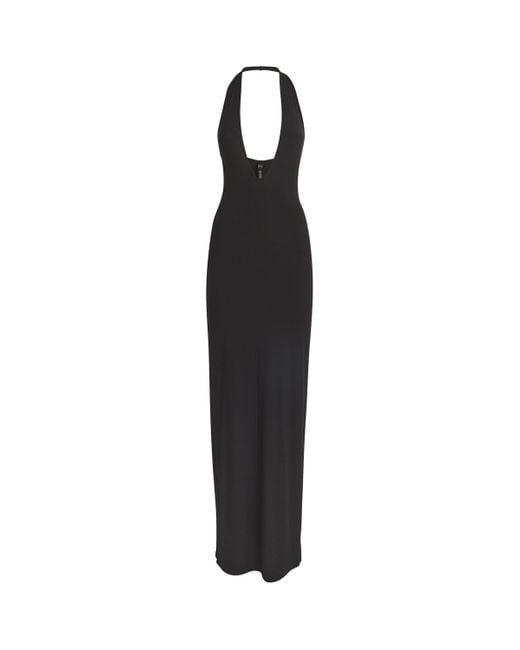 Skims Black Soft Lounge Halterneck Maxi Dress