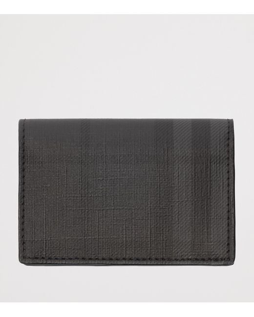 Burberry Black City Check Bifold Card-Holder for men