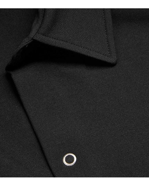 Sandro Black Long-Sleeve Press-Stud Shirt for men
