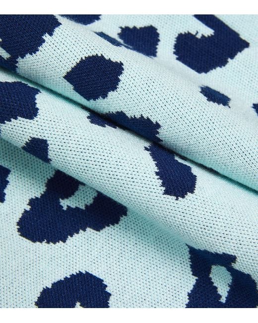 J.Lindeberg Blue Leopard Print Sweater Vest for men