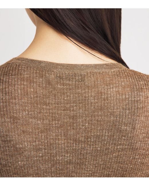 Gabriela Hearst Brown Cashmere-Silk-Hemp Aiste Cardigan