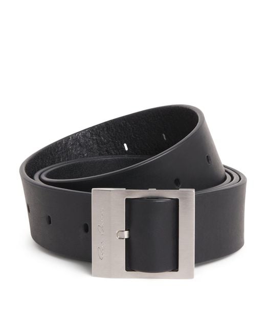 Rick Owens Black Leather Stooges Belt for men