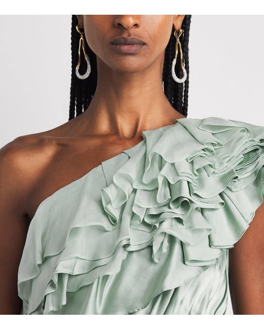 Ulla Johnson Green Silk Avalina Gown