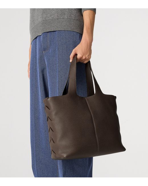 Bottega Veneta Brown Large Leather Diago Tote Bag for men
