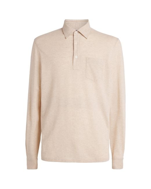 Ralph Lauren White Wool Long-Sleeve Polo Shirt for men