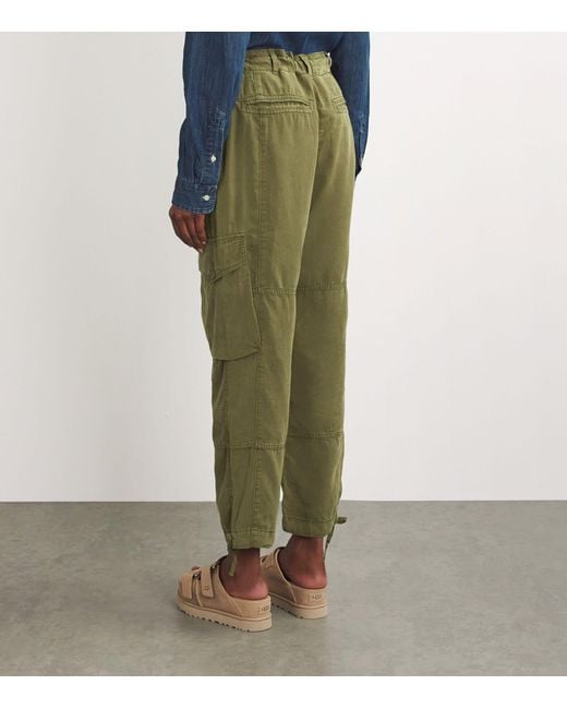 Polo Ralph Lauren Green Drawstring Cargo Trousers