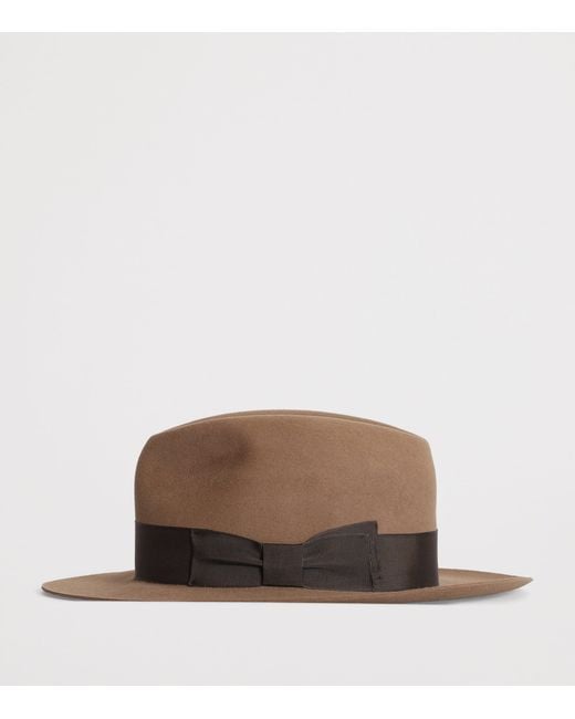 Swaine Brown Rabbit Felt Junior Poet Fedora for men