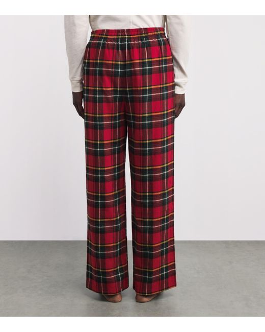 Skims Red Flannel Tartan Pyjama Trousers for men