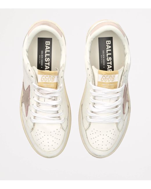 Golden Goose Deluxe Brand Natural Leather Ball Star Low-Top Sneakers