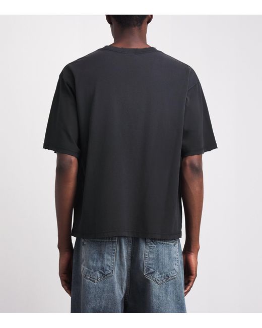 Won Hundred Black Oversized Houston Kisses T-Shirt for men