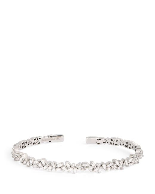 Suzanne Kalan White And Diamond Classic Sparkler Bangle