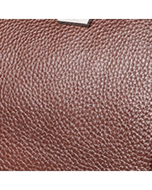Aspinal Brown Leather Boston Holdall for men