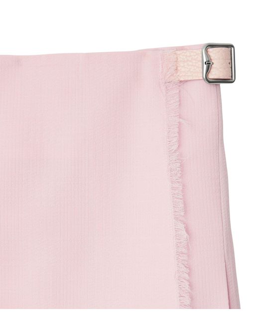 Burberry Pink Wool Mini Skirt