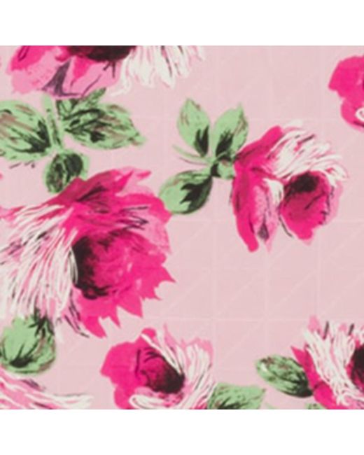 Prada Pink Silk Jacquard Floral Scarf