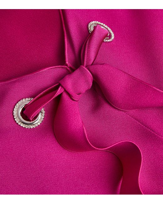 Marina Rinaldi Pink Crepe Cape Midi Dress