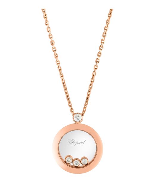 Chopard Metallic And Diamond Happy Diamonds Pendant