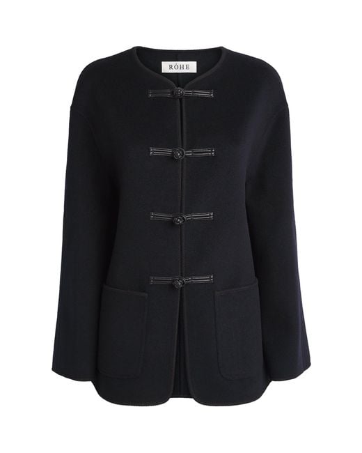 Rohe Black Cashmere-Wool Pankou Jacket