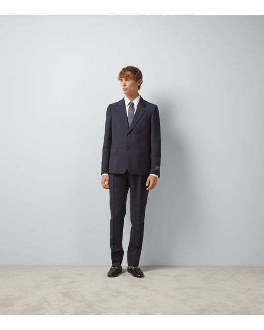 Gucci Blue Wool 2-piece Suit for men