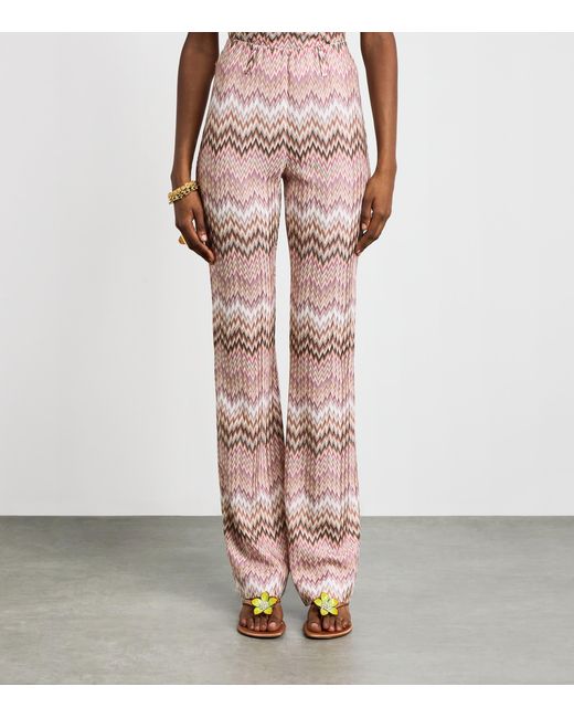 Missoni Pink Zigzag Flared Trousers