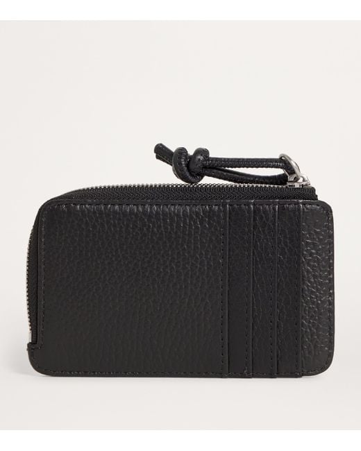 Emporio Armani Black Leather Zipped Cardholder for men