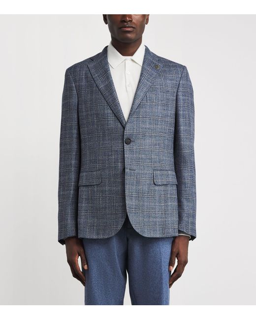 Pal Zileri Blue Wool-Blend Blazer for men