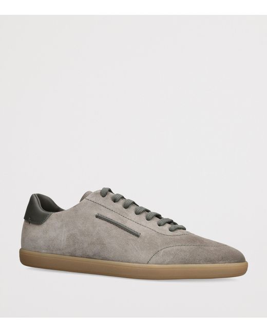 Zegna Gray Suede 232 Sneakers for men