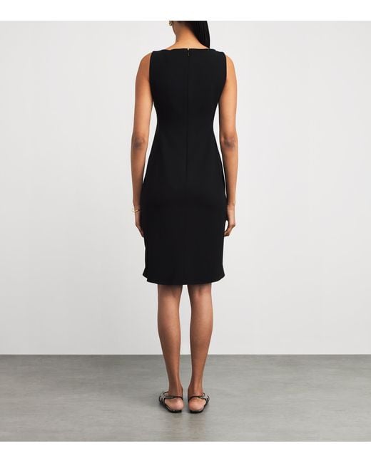 Theory Black Admiral Crepe Midi Shift Dress