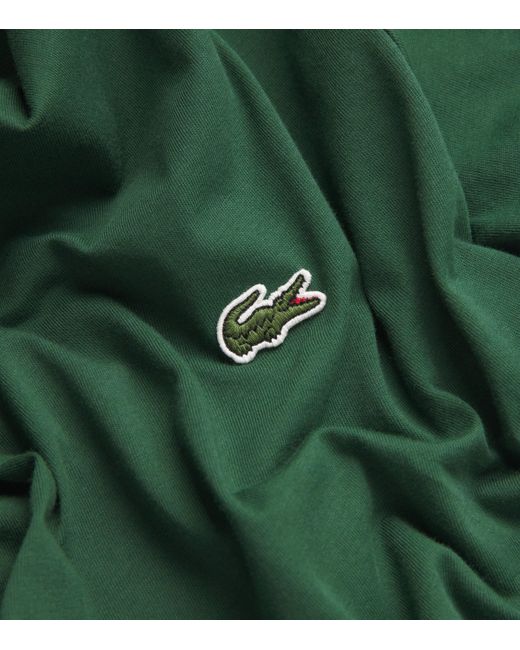 Lacoste Green Cotton Logo T-Shirt for men