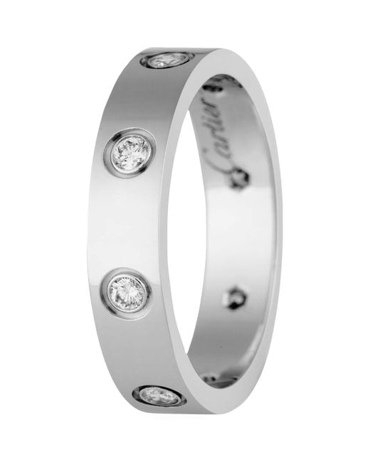 Cartier Metallic And Diamond Love Wedding Band