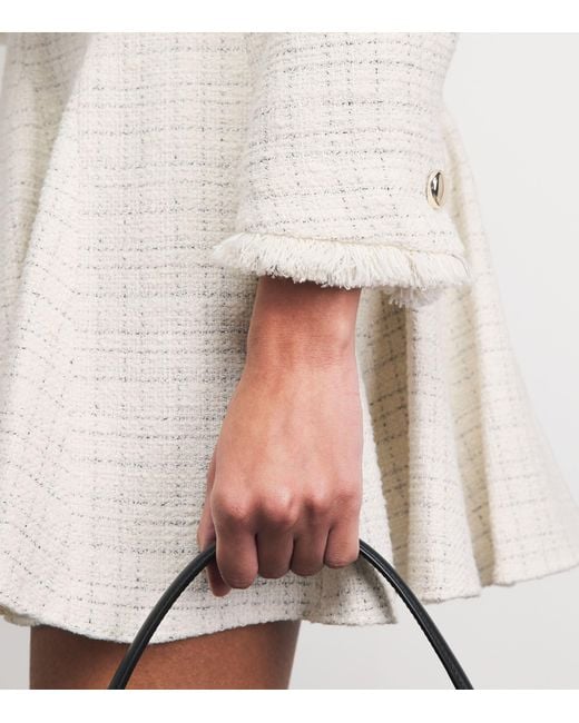Maje White Tweed Cropped Jacket