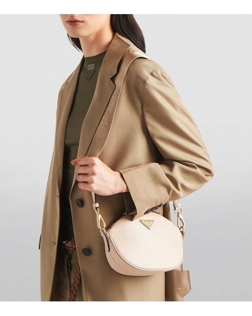 Prada Natural Mini Leather Shoulder Bag