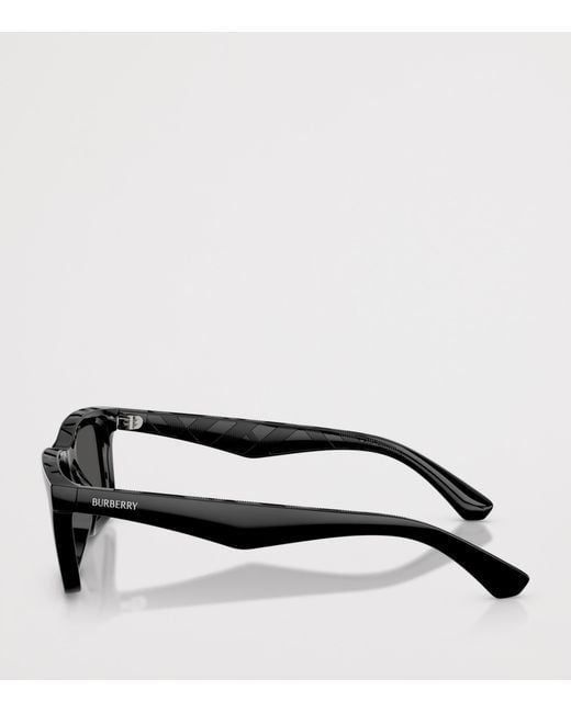 Burberry Black Injected Be4475U Rectangular Sunglasses for men