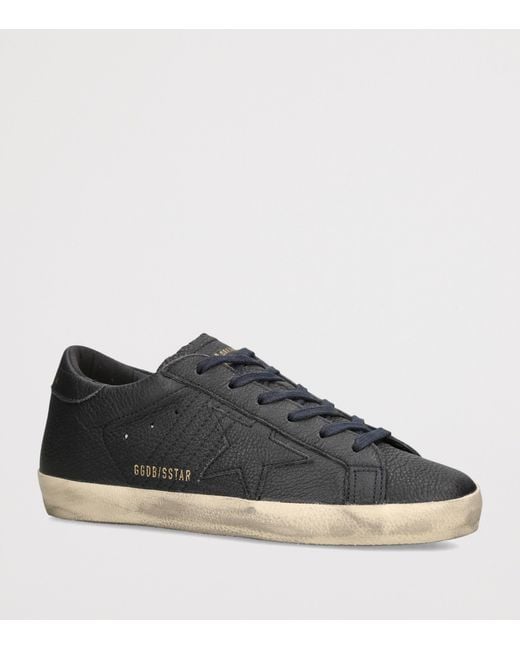 Golden Goose Deluxe Brand Blue Leather Superstar Sneakers