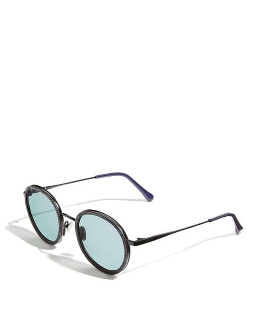 Vilebrequin Black Victoire Round Sunglasses for men
