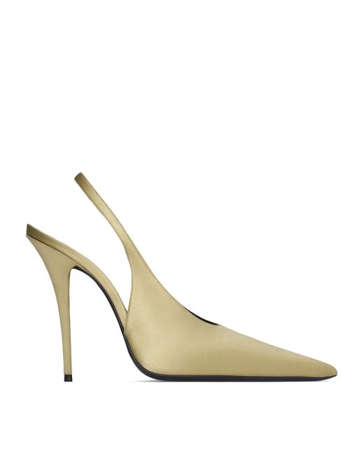 Saint Laurent Metallic L’Entracte Slingback Pumps 110