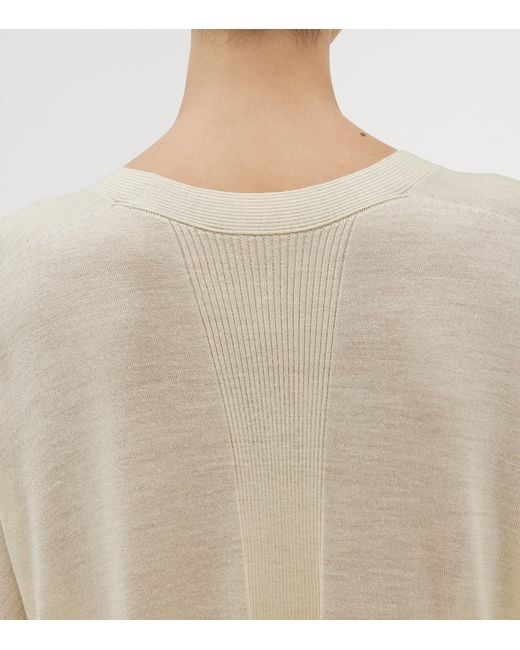 Shelep Natural Merino-Silk V-Neck Kaftan