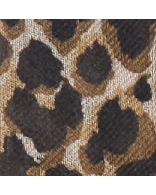 Etro Black Leopard Print Aida Shawl