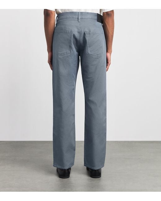Citizens of Humanity Gray Cotton-Linen Elijah Straight Jeans for men