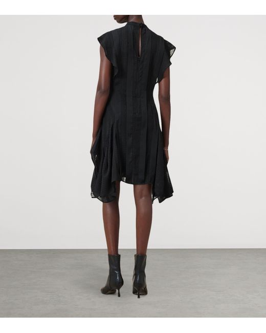 AllSaints Black Asymmetric Fleur Dress