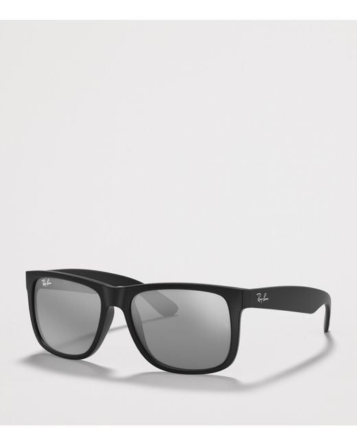 Ray-Ban Gray Justin Classic Square Sunglasses for men