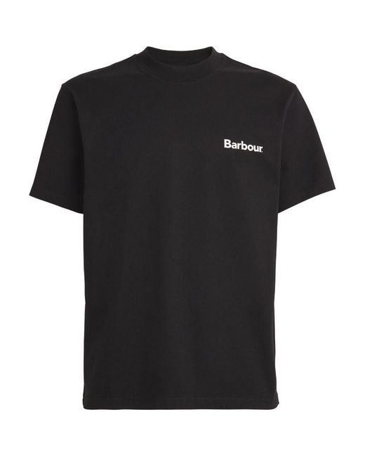 Barbour Black Bowery Logo T-Shirt for men