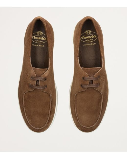 Church's Brown Suede Longsight Slip-On Sneakers for men